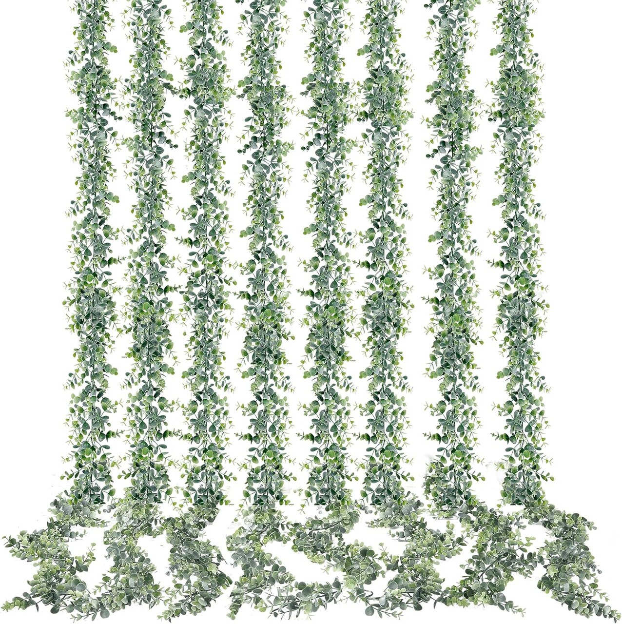 Artificial Eucalyptus Garland 8 Pack Fake Eucalyptus Greenery Garland Faux(5.6 Feet)